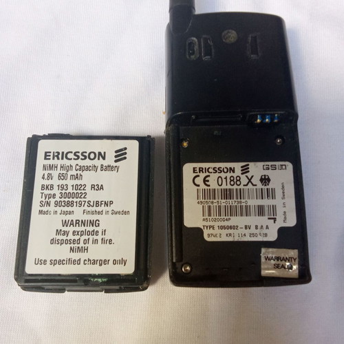 Ericsson GF 768 vintage red mobile phone used, 1990s