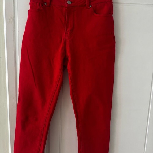 Red denim pants used, XS small