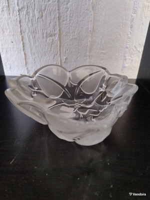 Decorative bowl Frosted glass with fruit design like new