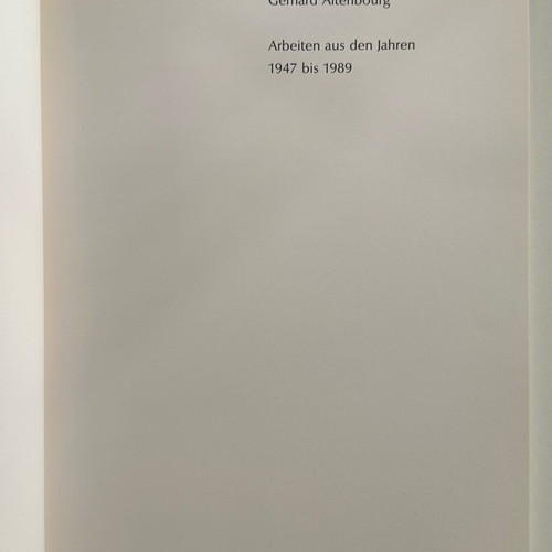 Gerhard Altenbourg Works from 1947 to 1989 used art album