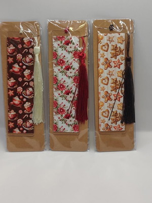 Set of 3 Christmas bookmarks new