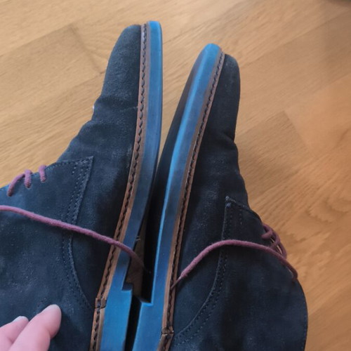 Personal Shoes Suede Casual Boots size 43 used, teal and purple