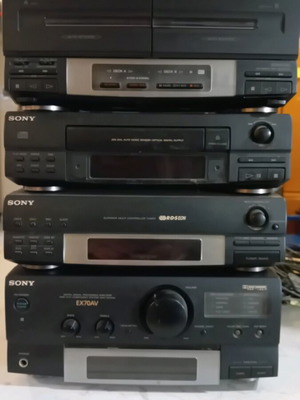 Sony stereo sound system used with 5 speakers and remote control