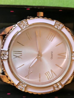 Women's watch new with beige strap