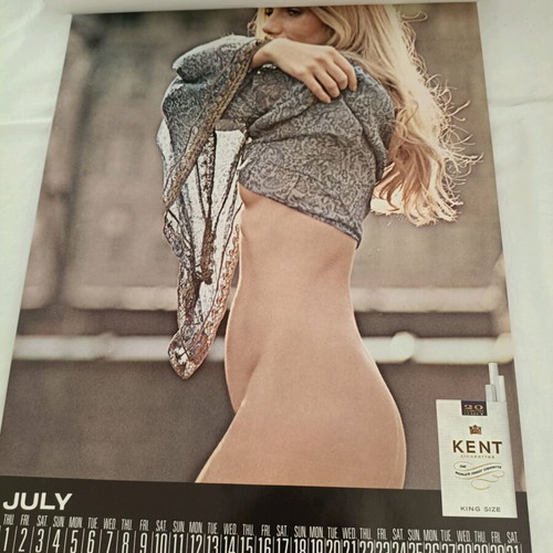 Kent Newport True rare 1971 wall calendar with semi-nude models like new