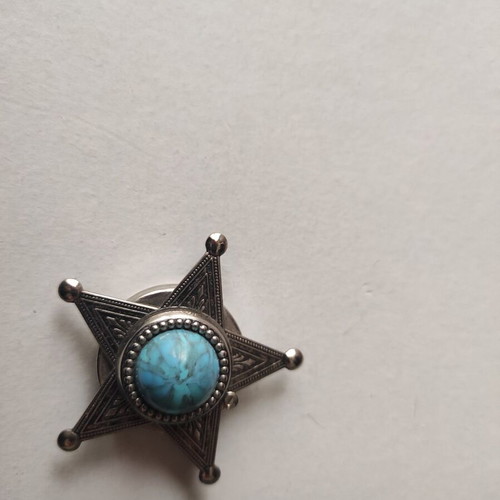 Star talisman like new, silver with turquoise stone