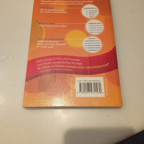 Collins Easy Learning Spanish Words book like new
