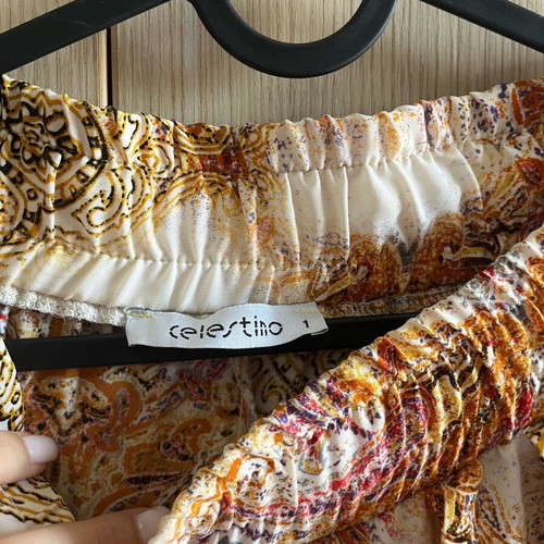 Celestino women's pants like new, white and multicolor, sizes S and M