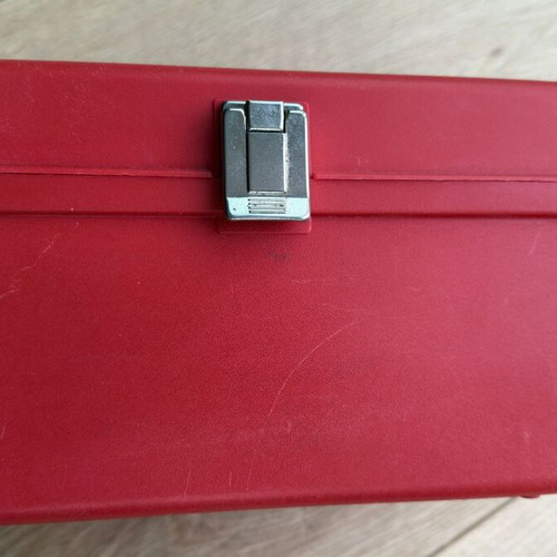 Curver Retro 1970s Red Sewing Organizer Case with Removable Tray