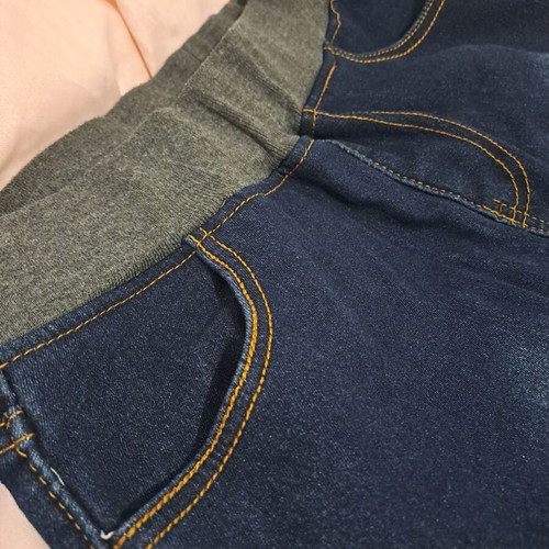 Women's elastic cotton jeans Large blue like new