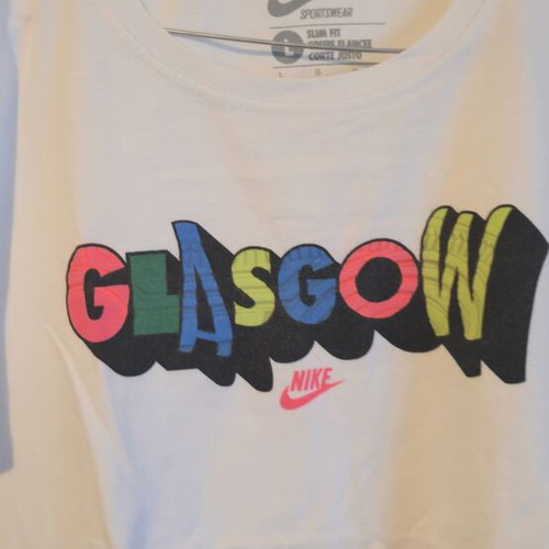 Nike Sportswear Glasgow women's white t-shirt size L like new