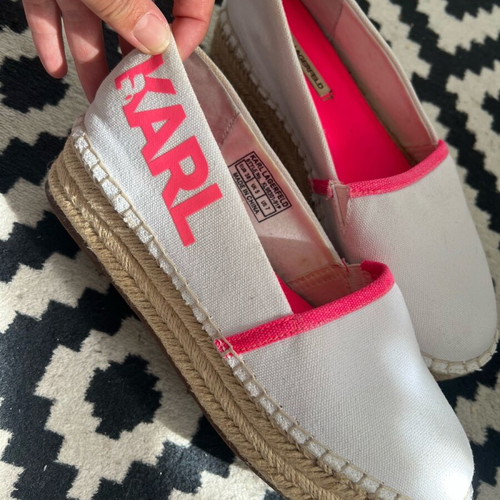 Karl Lagerfeld espadrilles like new, white, size 38