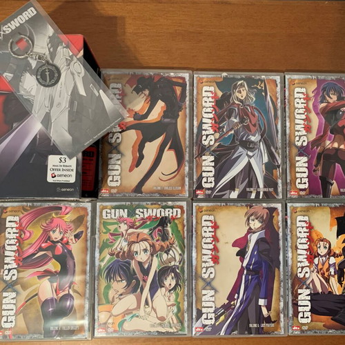 GunxSword DVD box set like new with collectible keychain