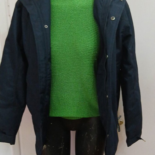 Men's jacket with hood like new, blue, size S