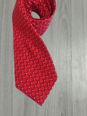 Bugatti red silk tie