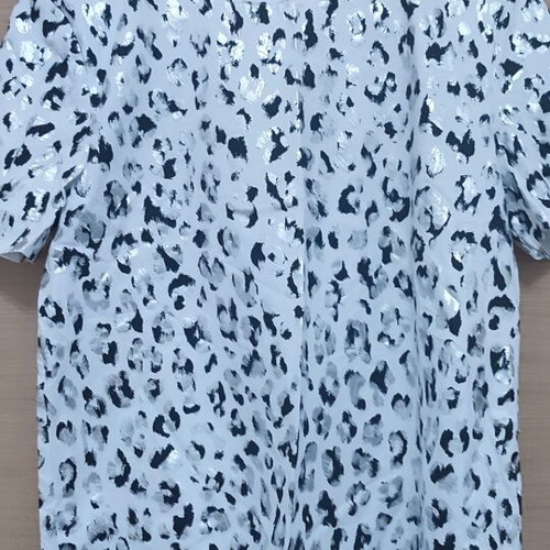 Zara leopard print top with silver details new, sizes S and M