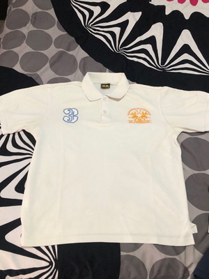 La Martina Polo Shirt M like new, white with embroidered details