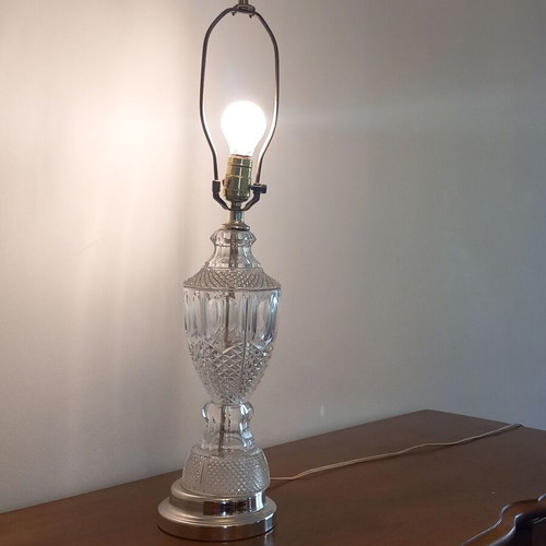 Vintage glass table lamp used