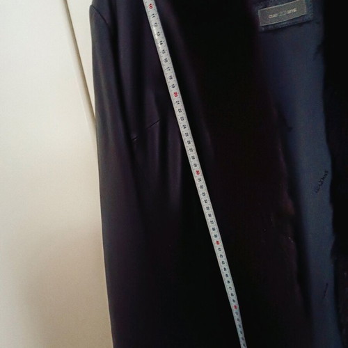 Italian leather jacket with fur like new, black