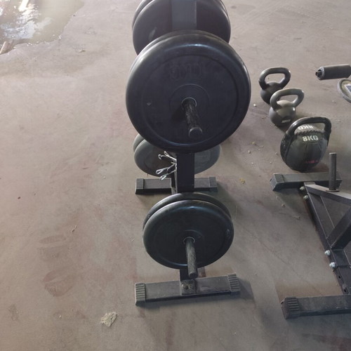 Home Gym Set like new with Viking bench, weights, kettlebells, plyo box