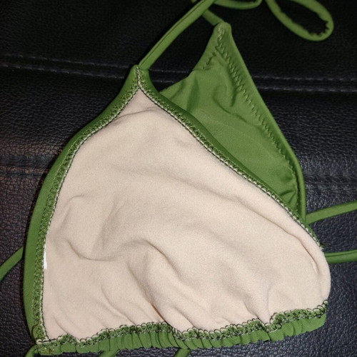 Triangle bikini top like new, khaki, Small/Medium