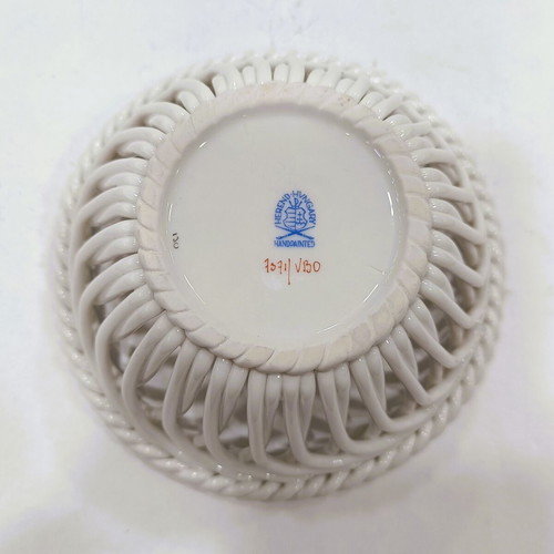 Vintage Herend Queen Victoria Handpainted Porcelain Bowl like new with floral motifs