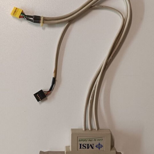 MSI USB bracket expansion with 2 USB ports and D-LED like new