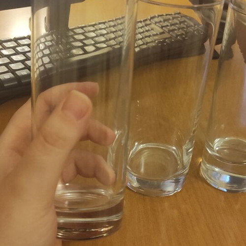 Tube glasses used, set of 3 with one smaller glass