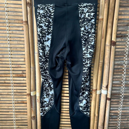 Reebok Speedwick black printed sports leggings, size S