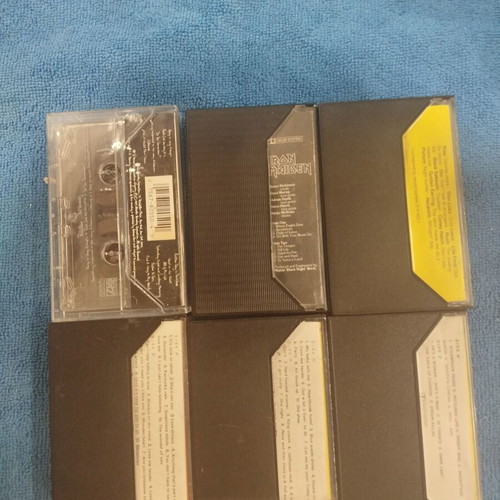 Rock cassette tape set used with Phil Collins, Iron Maiden, Elvis Presley