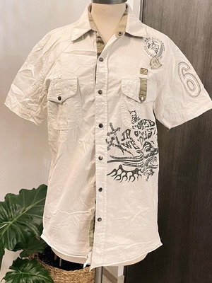 G-Paul Vintage Short Sleeve Sons of Sin Shirt like new, black and white