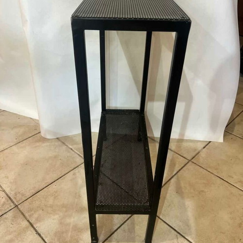 Metal Shelf with 2 Levels Used, Black 71x55x20 cm