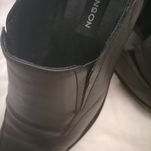 Robinson men's leather slip-on shoes like new, black, size 41
