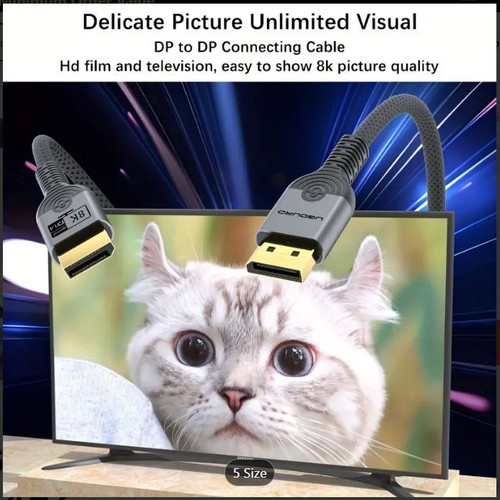 8K DP1.4 Cable for PC and Tablet, new, 1.5m length