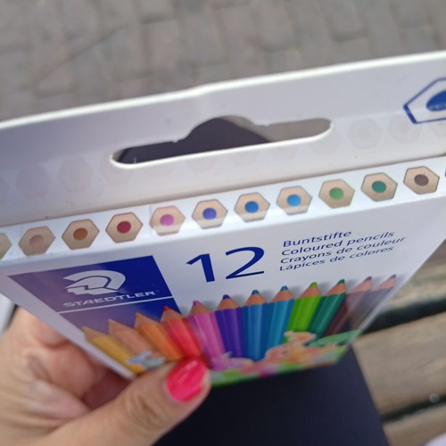 Colored pencils set of 12 and a new drawing pad