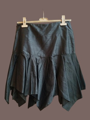 Charly black asymmetrical skirt like new, size S