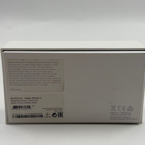 Apple Magic Mouse wireless multi-touch mouse used with box