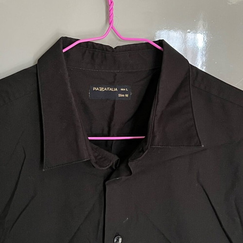 Piazza Italia shirt black, size L, like new, formal