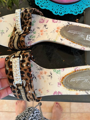 Mule sandals 38 brown like new, low heel