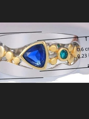 Сребърен пръстен размер 8 нов