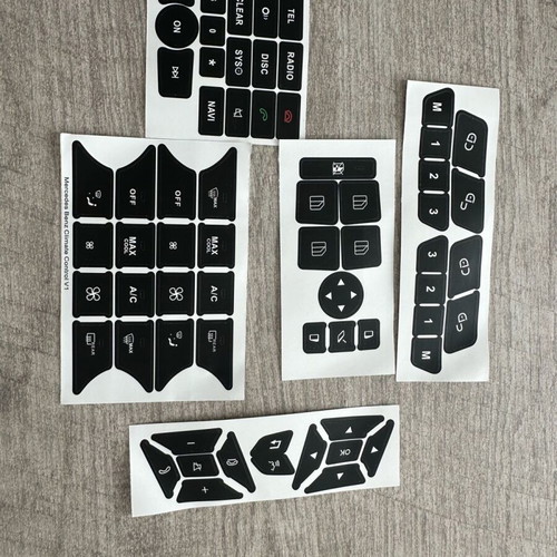 Mercedes button stickers new