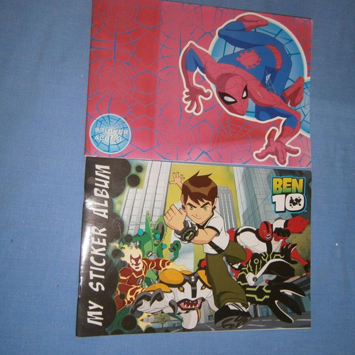 Sticker albums Spiderman and Ben 10 new, set of 2