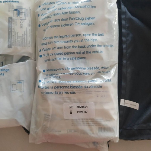 Mercedes-Benz first aid kit new, expires 07/2028