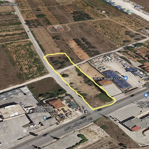 Land 2,330 m² corner plot, buildable in Porto Rafti