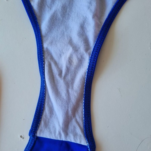 Banana Moon women's bikini bottom, electric blue with fuchsia sides, size S