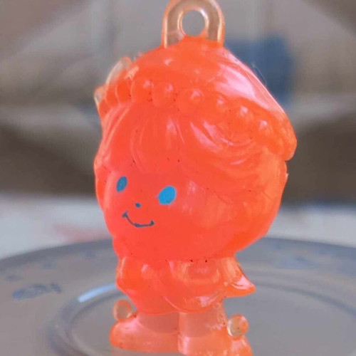 Vintage Greek Charmkins rare pink mini figure Hasbro like new