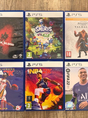 PS5 game bundle like new, includes NBA 2K21 and NBA 2K23