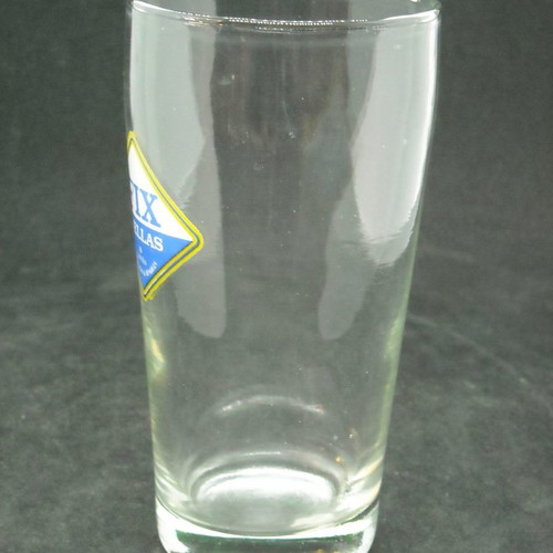 Glass promotional FIX HELLAS glass used, vintage, blue