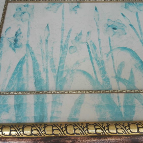 Cheri Blum botanical painting used with vintage frame