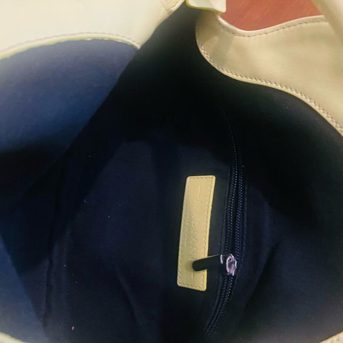 Andrea Mabiani leather bag like new, lemon color, croissant shape